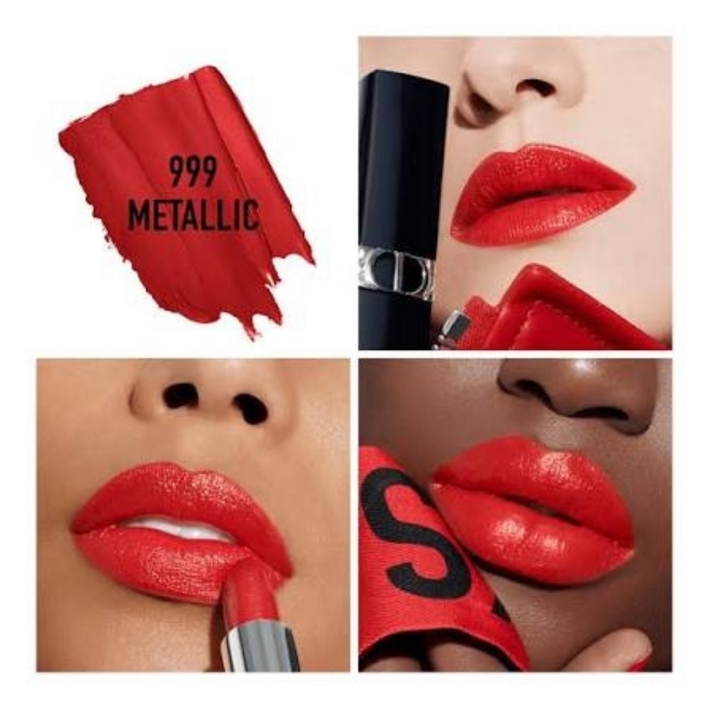 Dior Rouge Lipstick Refill In #999 Metalic Finish